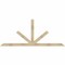 Ekena Millwork Saratoga Rough Sawn Timber Gable Bracket, Douglas Fir, 96"W x 40"H x 4"D x 4"F, 10/12 Pitch GBW096X40X0404SAR00RDF - alternate 1